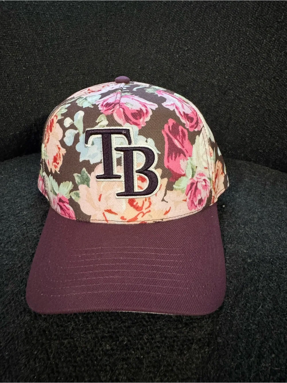 Mitchell & Ness Floral Kids Baseball Cap in Purple and Pink